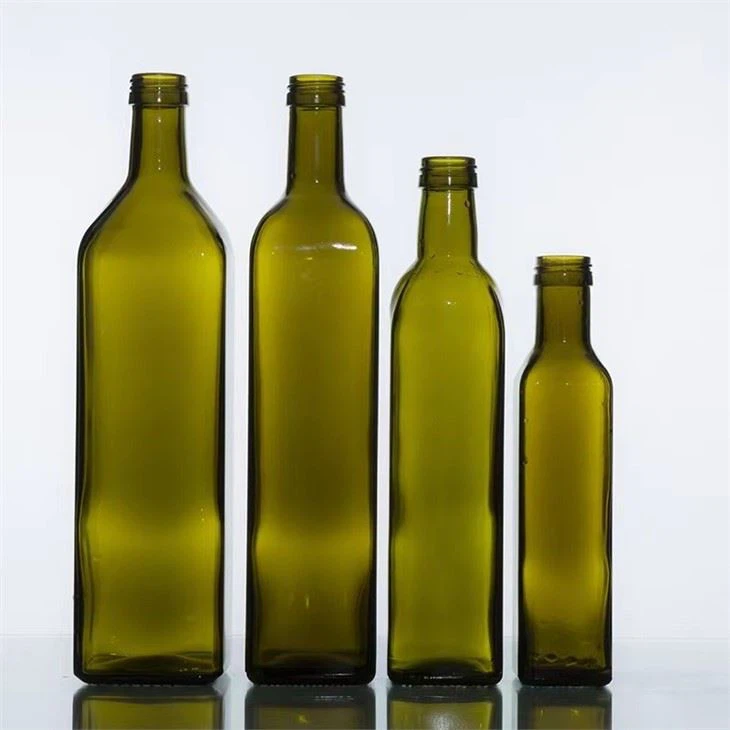 Dark Green Olive Oil Glass Bottles